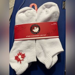 Canada Weather Gear 6pair Cushioned Low Cut  Black/Gray/White Socks